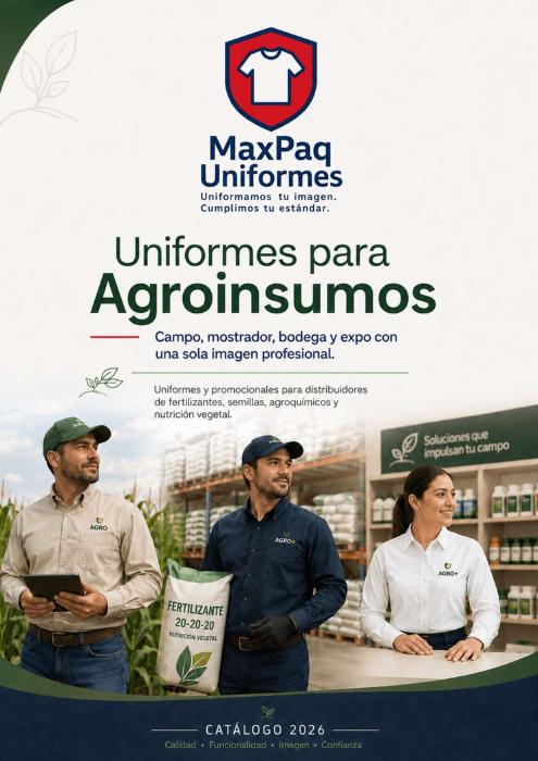 Portada del catálogo de agroinsumos de Maxpaq
